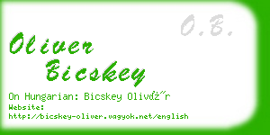 oliver bicskey business card